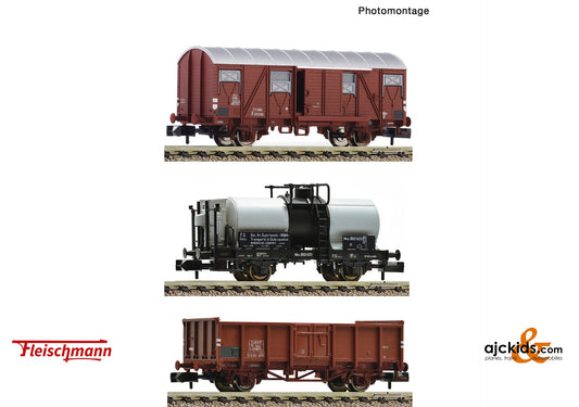 Fleischmann 880909 -3 piece set: Goods wagons, FS