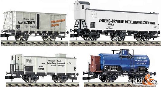 Fleischmann 881012 4 part Freight Car-Set PreuÖen