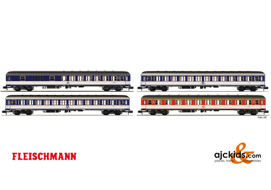 Fleischmann 881908 - 4 piece wagon set “Popfarbener DC-Zug”
