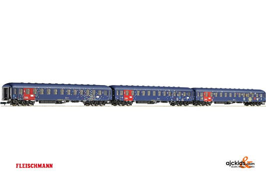 Fleischmann 890901 Set: sleeping cars DSB blue roof