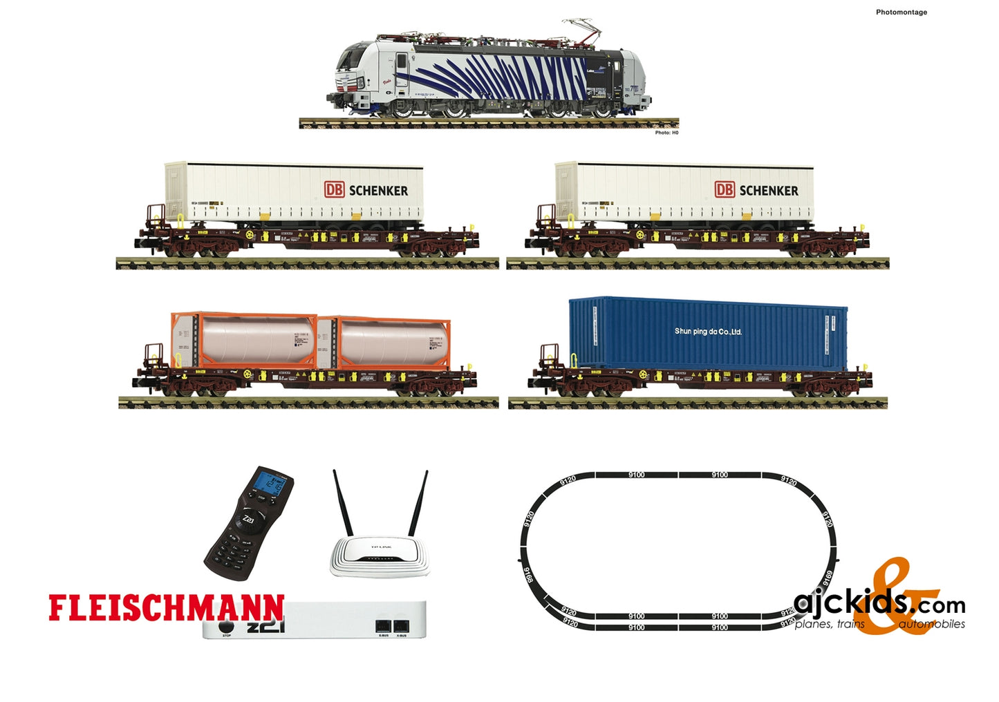 Fleischmann 931891 - z21 digital set: Electric locomotive class 193 and goods train