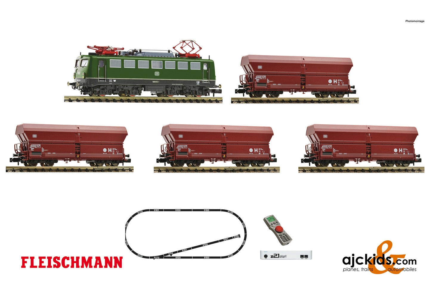 Fleischmann 931895 - z21 start digital set: Electric locomotive class 140 and goods train