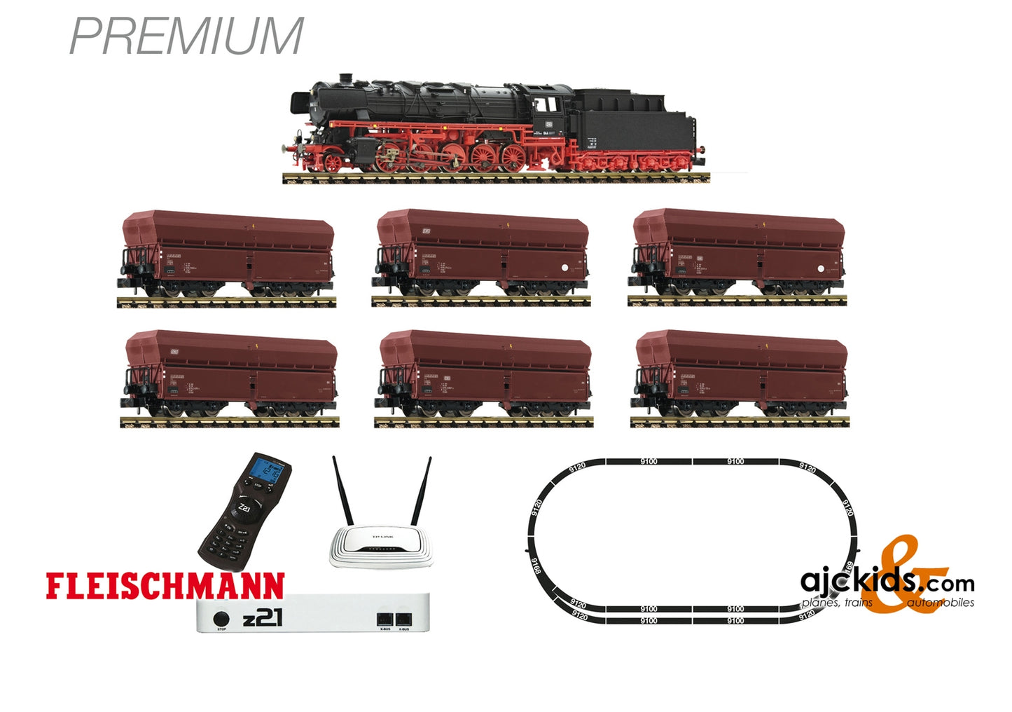 Fleischmann 931898 - Premium z21 digital set: Steam locomotive class 044 and ore train