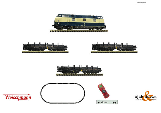 Fleischmann 931902 -z21 start digital set : Diesel locomotive class 221 with goods train, DB
