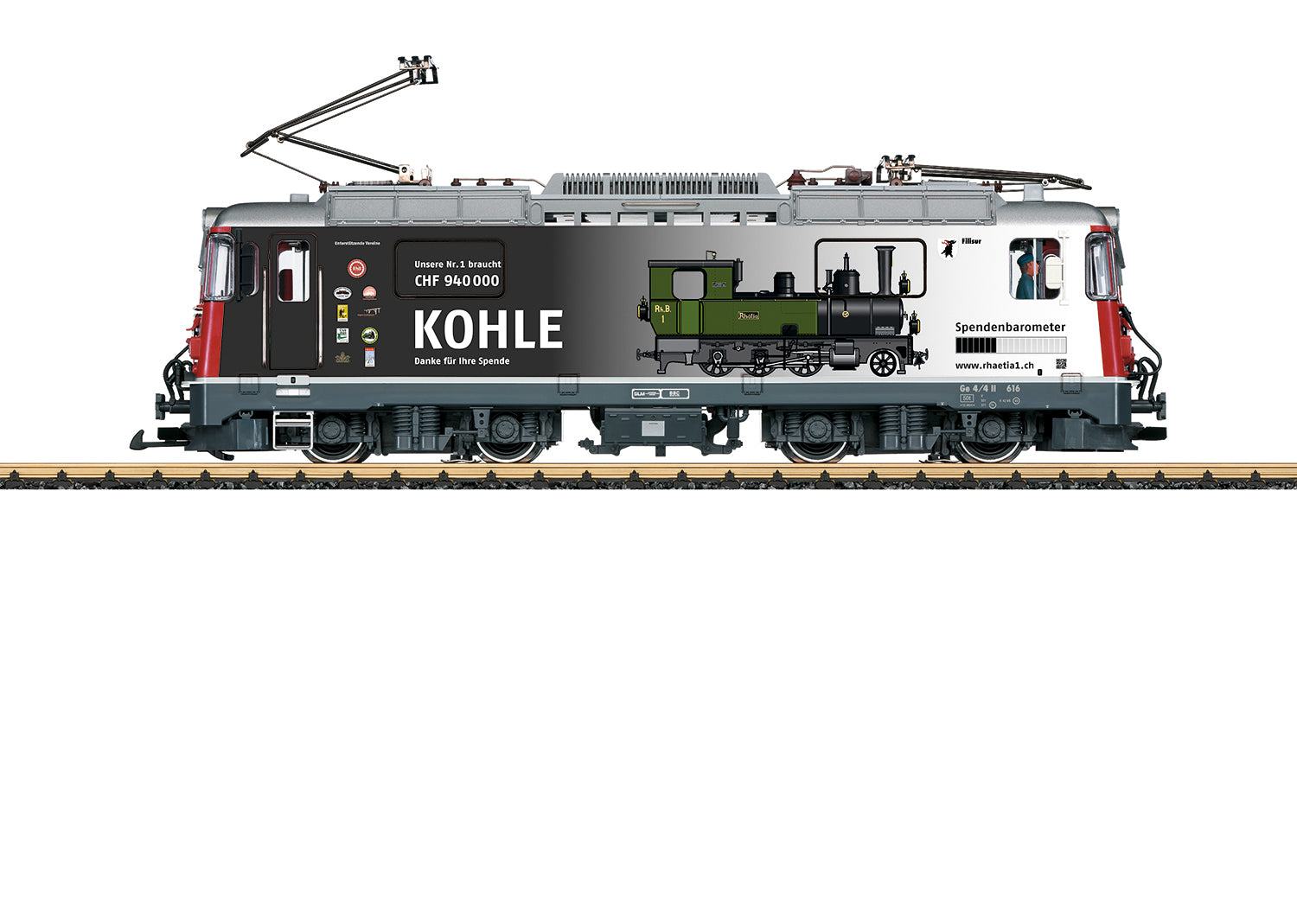 LGB 28444 - RhB Class Ge 4/4 II Rhaetia Donation Appeal Electric Locomotive