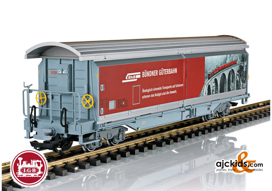 LGB 48573 - RhB Type Hai-tvz Sliding Wall Boxcar