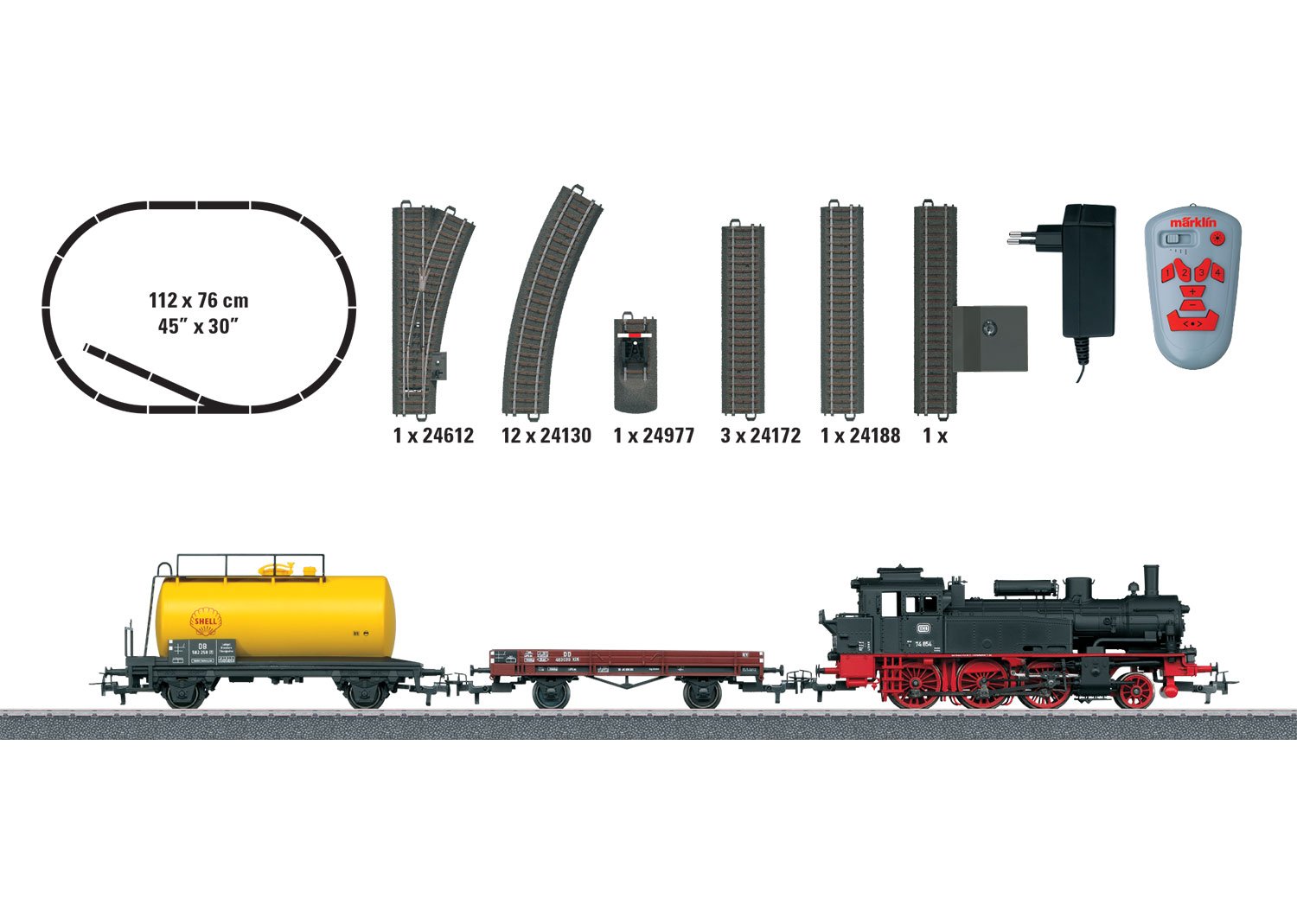 Marklin 29166 - Starter Set Freight Train BR 74