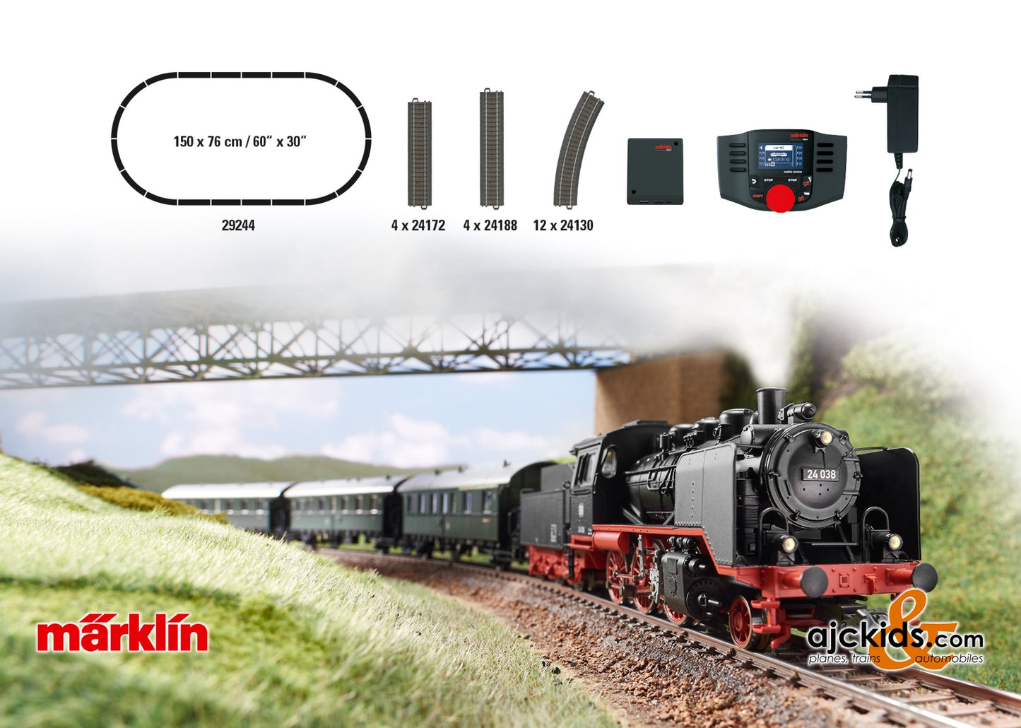 Marklin 29244 - Branch Line with a Class 24 Digital Starter Set