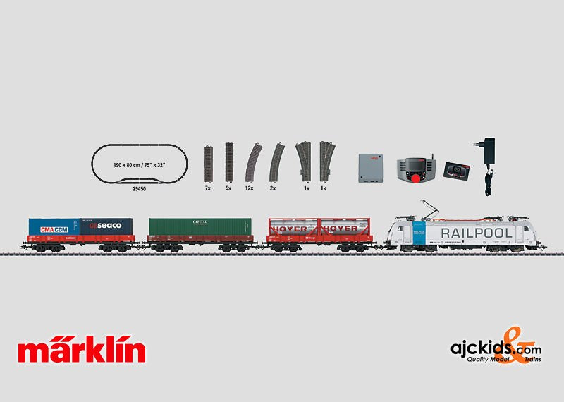 Marklin 29450 - Digital Starter Set Container Train in H0 Scale