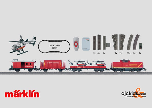 Marklin 29757 - Fire Department Digital Starter Set. 120 Volt in H0 Scale