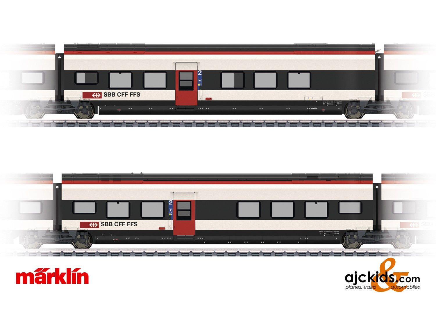 Marklin 43462 Add-On Car Set 2 for the Class RABe 501 Giruno – Ajckids