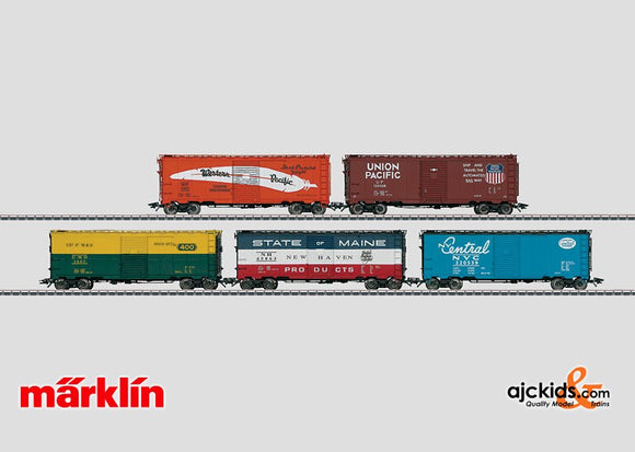 Marklin 45653 - Box Set of 5 Cars, various U.S. railroads
