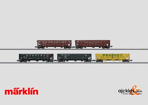 Marklin 45654 - Box Set of 5 Hopper Cars, various U.S. railroads
