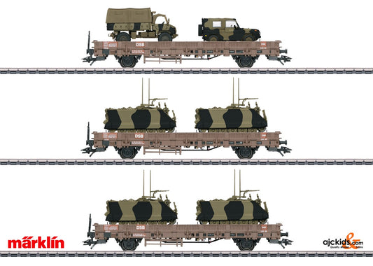 Marklin 46934 - Military Transport Low Side Car Set