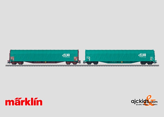 Marklin 47007 - 2 Low Side Cars with Sliding Tarp Covers