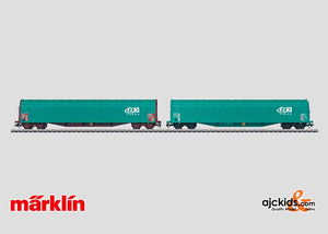 Marklin 47007 - 2 Low Side Cars with Sliding Tarp Covers