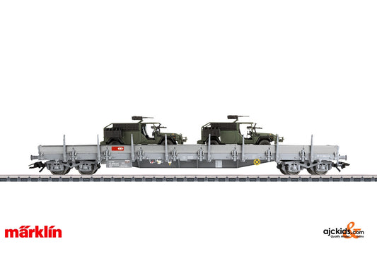 Marklin 47068 - Type Res Low Side Car with MB Serval trucks