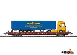 Marklin 47427 - Type Saadkms 690 Rolling Road Depressed Floor End Flat Car