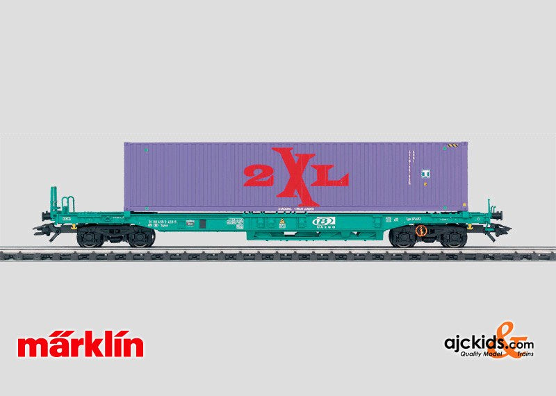 Marklin 47448 - Deep Well Flat Car with Container