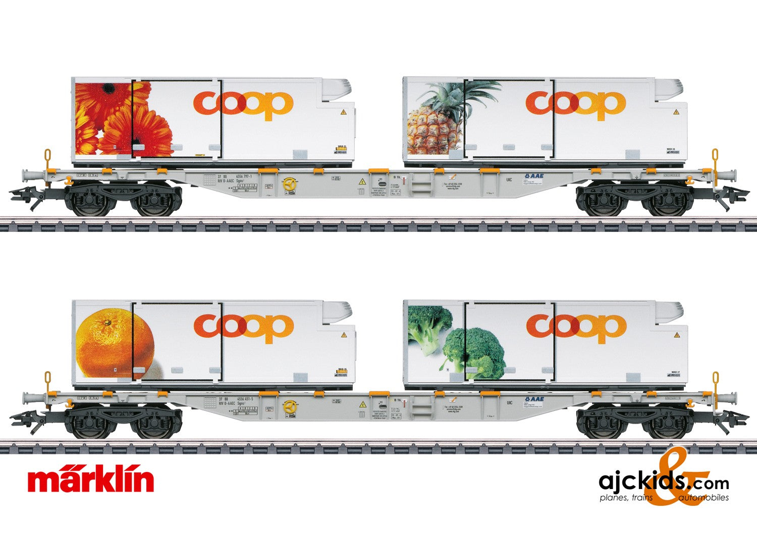 Marklin 47462 - Coop Container Flat Car Set, EAN 4001883474625 at Ajckids.com