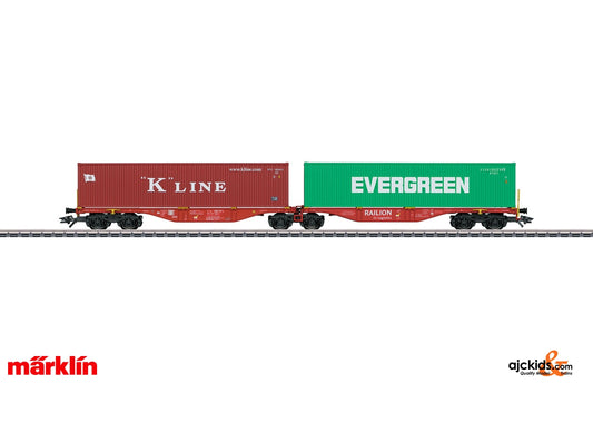 Marklin 47800 - K-Line Evergreen Double Container Transport Car