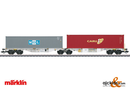 Marklin 47811 - Type Sggrss 80 Double Container Transport Car, EAN 4001883478111 at Ajckids.com