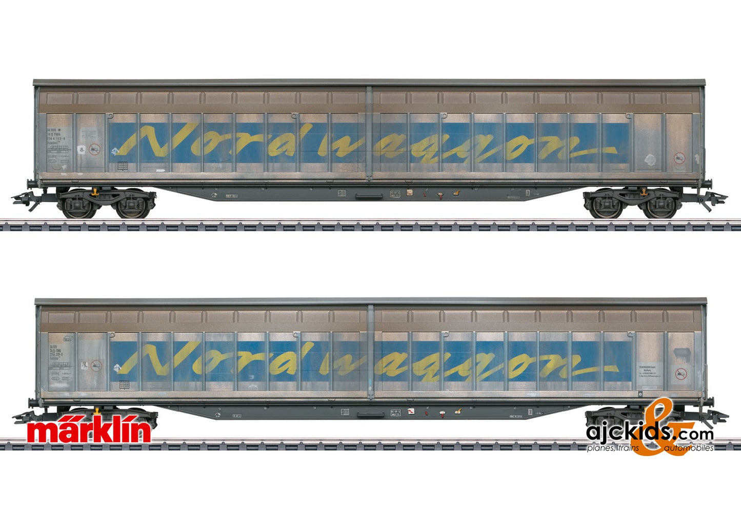 Marklin 48065 - Transwaggon Sliding Wall Boxcar Set