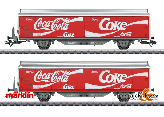 Marklin 48344 - Type Hbils-vy Sliding Wall Boxcar Set Coca Cola