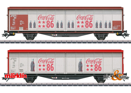 Marklin 48345 - Type Hbbills Sliding Wall Boxcar Set Coca Cola