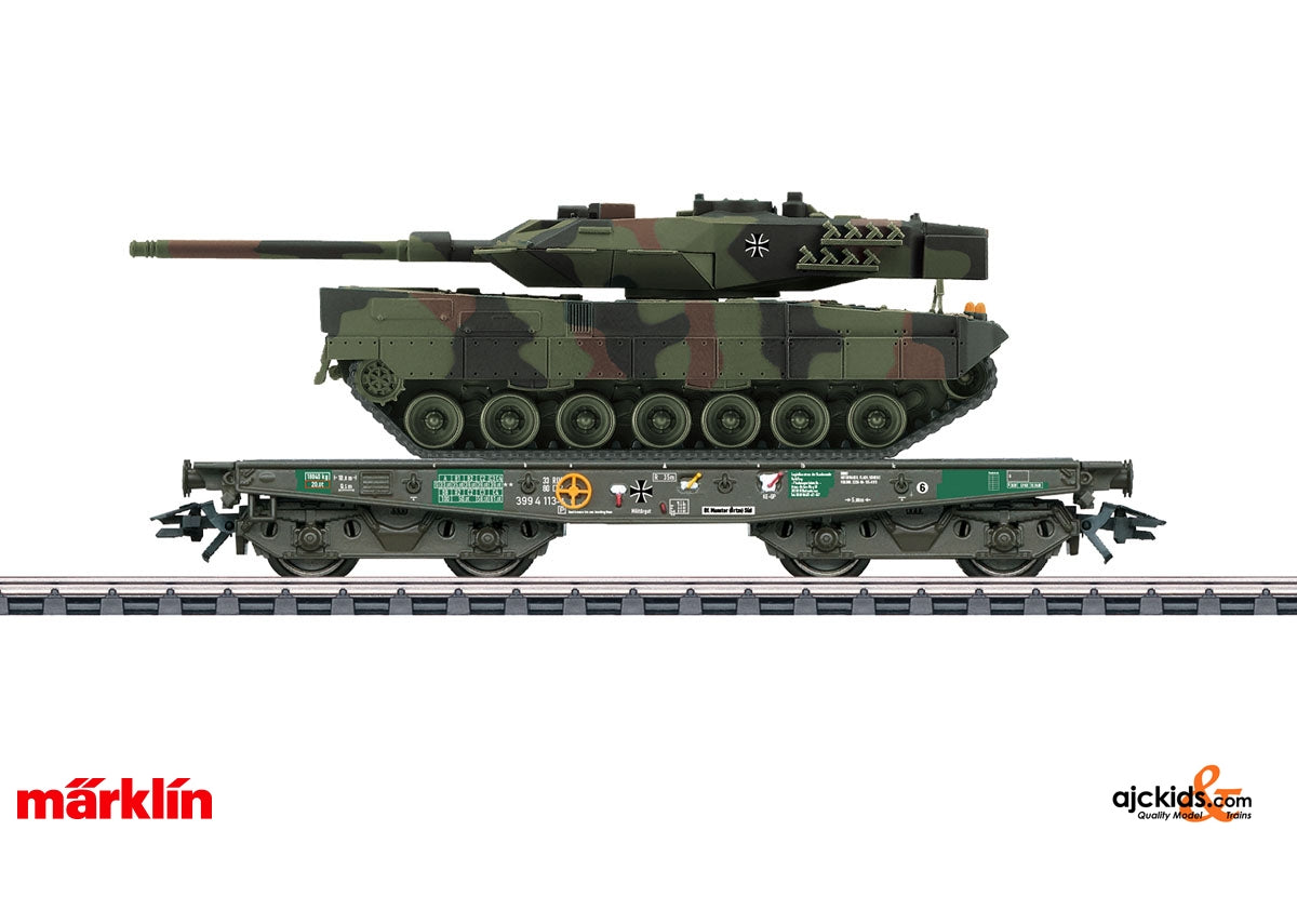 Marklin 48748 - Heavy-Duty Flat Car with German Army Leopard Tank