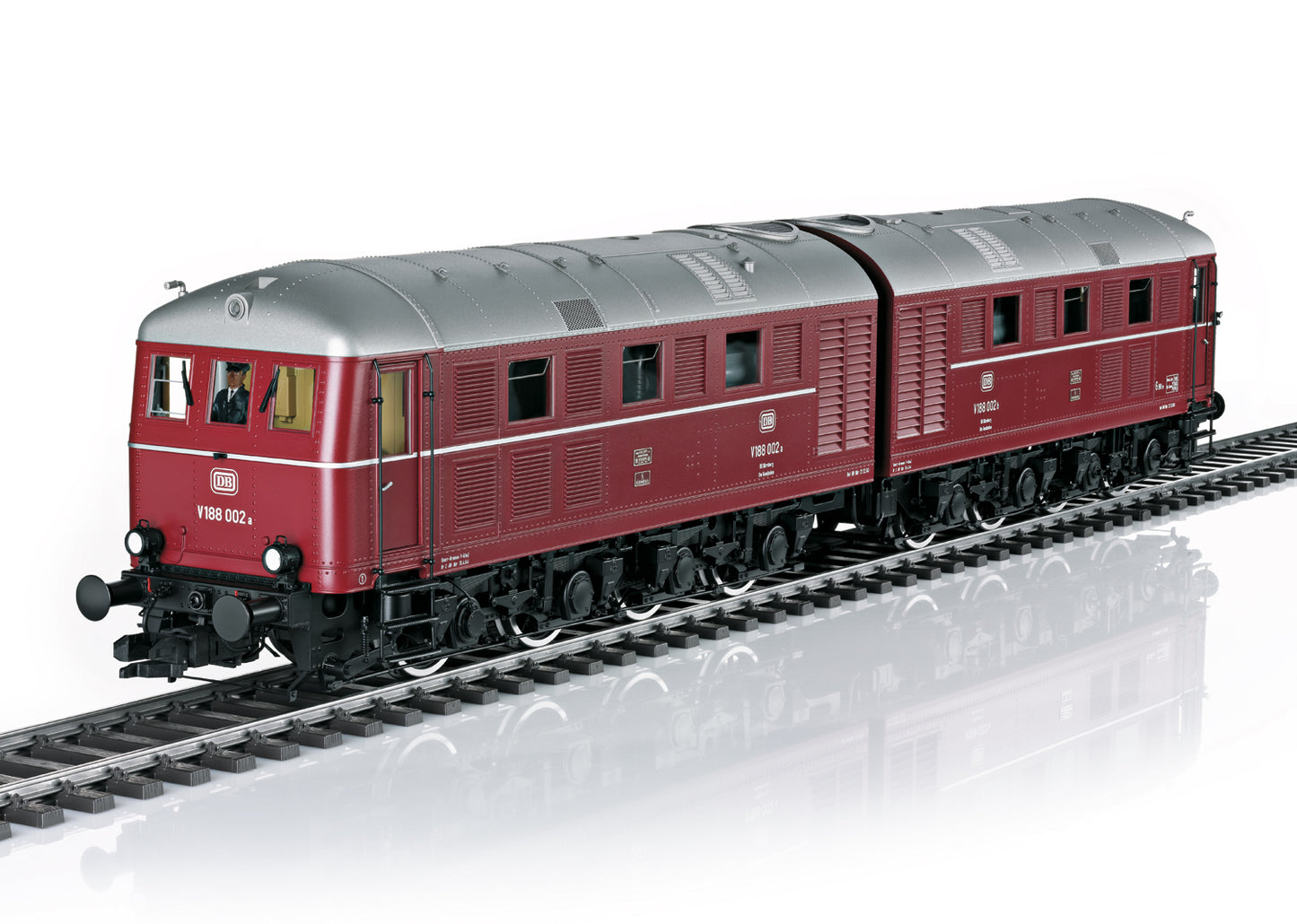 Marklin 55289 - DB V 188 002 a/b Double Diesel Locomotive (crimson)