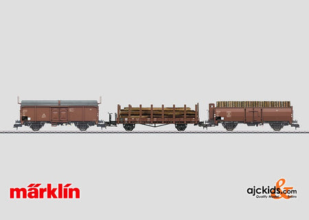 Marklin 58229 - Loading Wood Freight Car Set