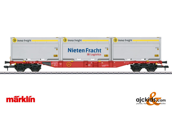 Marklin 58641 - Type Sgns 691 Container Transport Car, WoodTainer XXL Containers Included