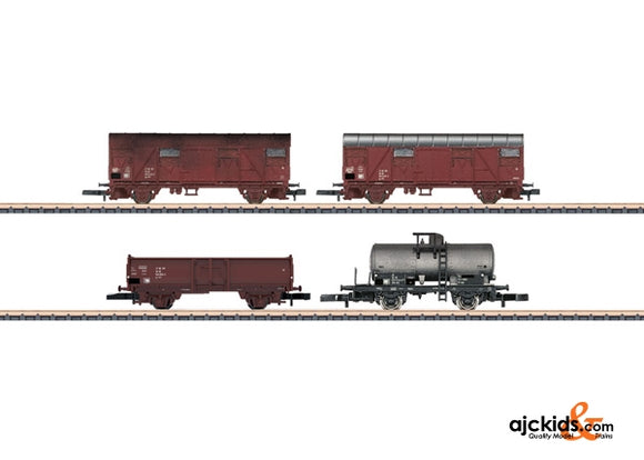 Marklin 82041 - DR Freight 4-Car Set; 2 cars with weathering