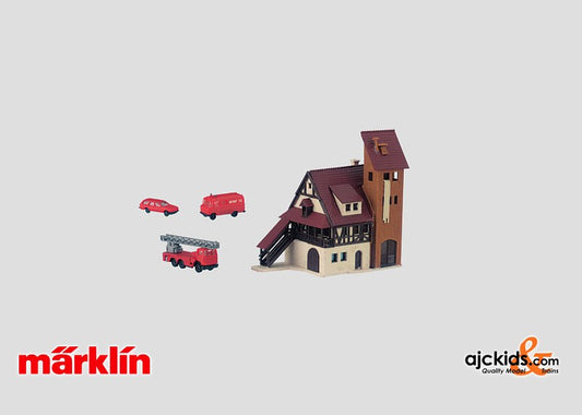 Marklin 89800 - Building Kit of a Fire Station with Fire Department Vehicles