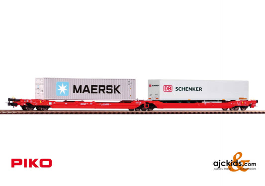 Piko 24619 - Taschenwagen T3000e mit 1 PNO Trailer und 1 40' Container Maersk, EAN: 4015615246190