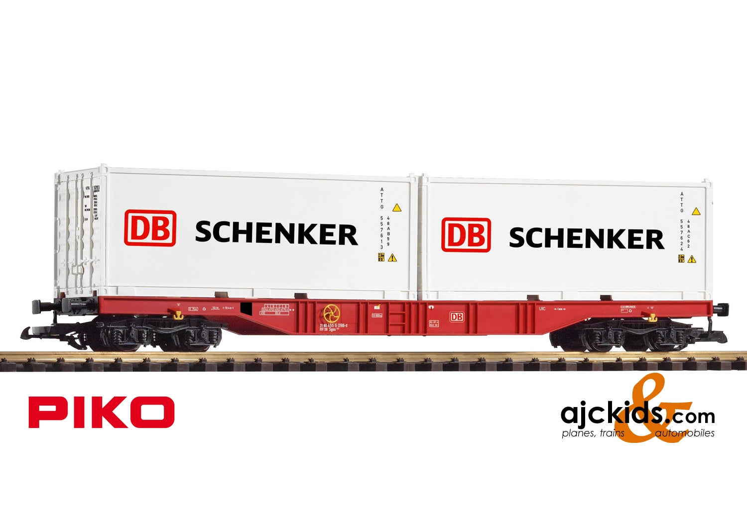Piko 37753 - Containertragwagen mit 2 Containern DB AG VI