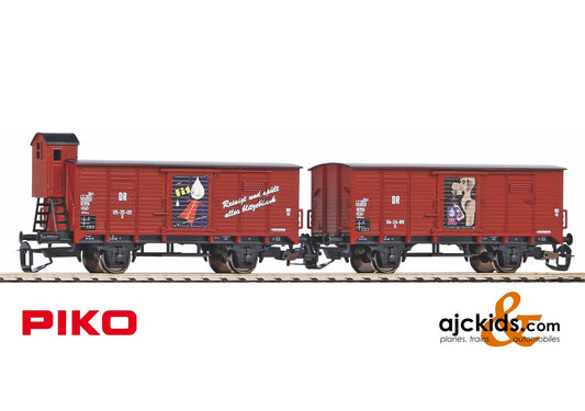 Piko 47032 - TT-Covered 2 piece Set Freight Car G02 FIT DR III o. Bhs