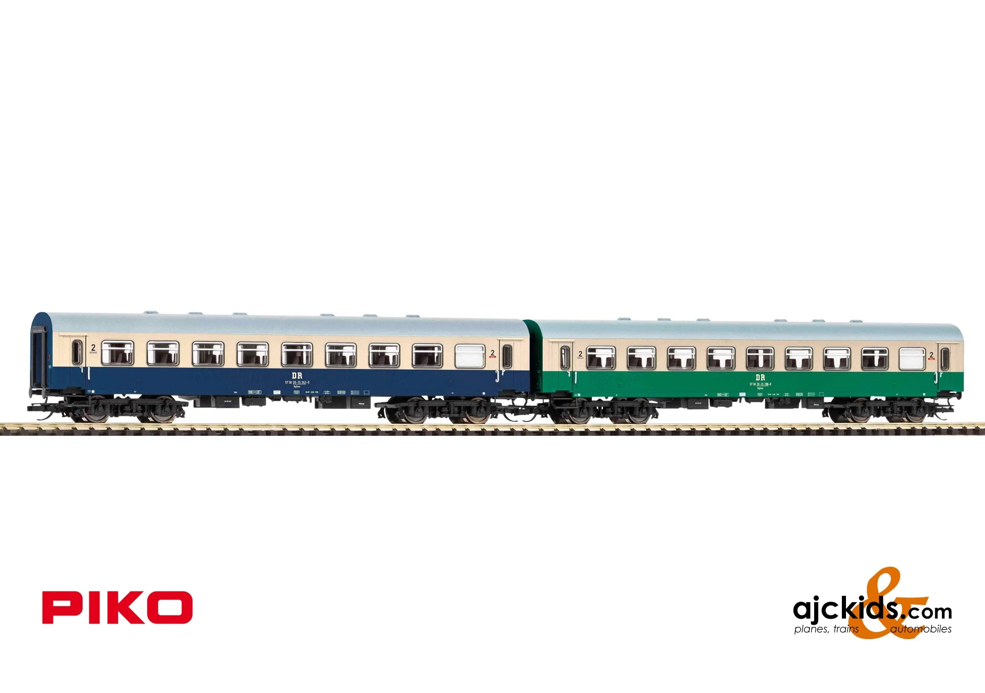 Piko 47681 - TT 2 pc Set Rekowagen "Versuchslackierung" DR IV, EAN: 4015615476818