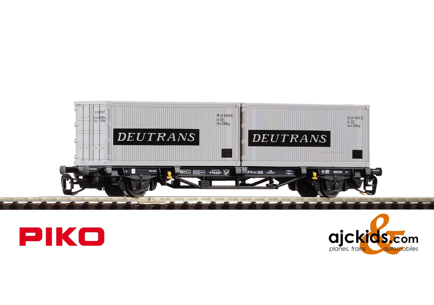 Piko 47705 - TT Flatcar w/2x 20' Deutrans Containers DR IV