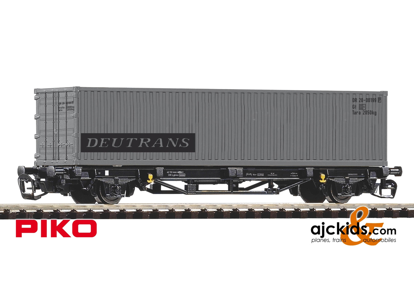 Piko 47723 - TT-Containertragwagen DR 1x40' Container Deutrans IV