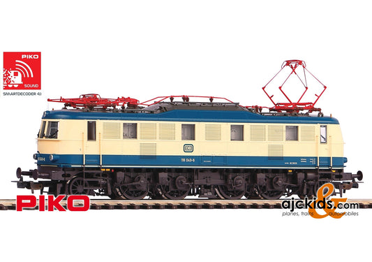 Piko 51869 - BR 118 Electric Locomotive DB IV Beige/Blue Sound (AC 3-Rail)
