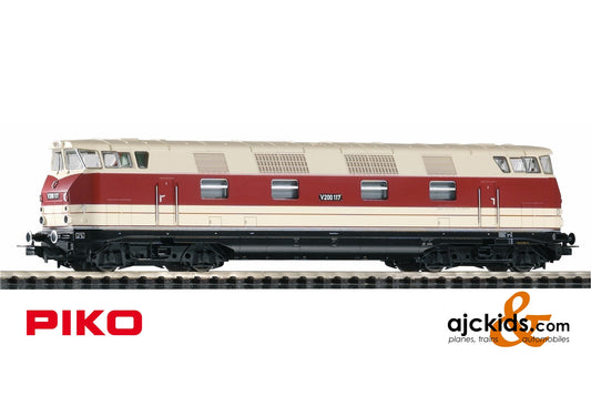 Piko 52572 - V200 117 Diesel Locomotive GFK DR III Red/Beige Sound