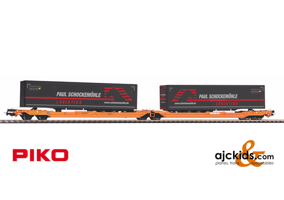 Piko 54778 - Articulated Flatcar T3000e TXL w/2 Trailers Schockemöhle