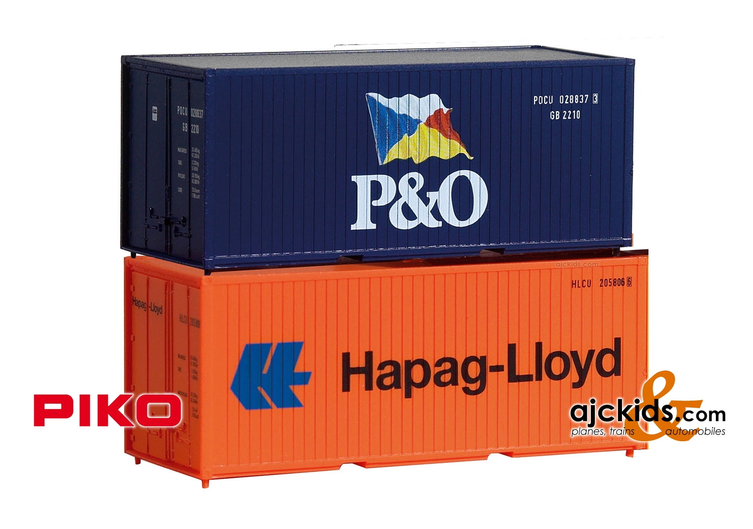 Piko 56200 - Container 20' P&O (3 Pcs)