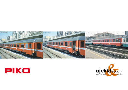Piko 58224 - 3 piece Set Schnellzugwagen Eurofima 1x 1. Kl. + 2x 2. Kl. FS IV