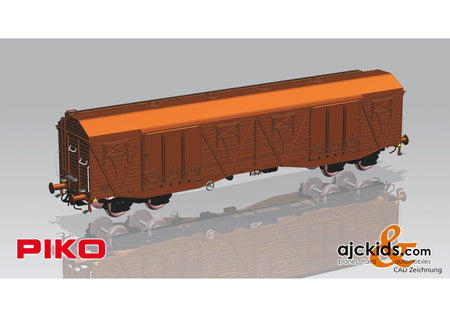 Piko 58232 - 2 piece Set Covered Freight Car 401Ka Gags-t + 401Ka Gas PKP Ep.V