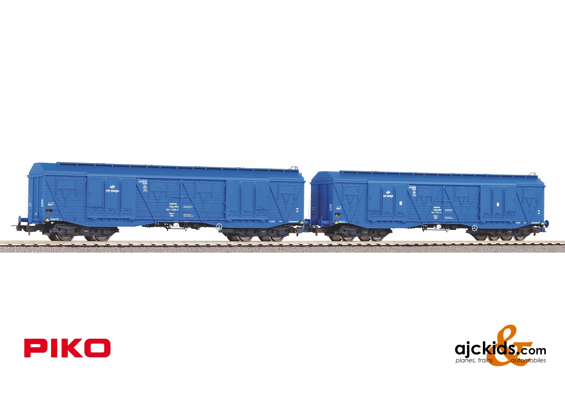 Piko 58271 - 2-car set: 401Ka Large Boxcars PKP VI