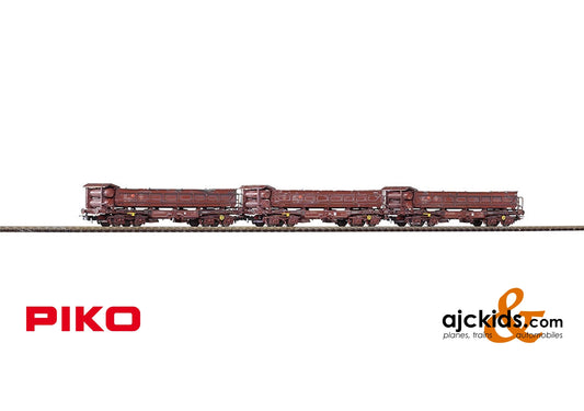 Piko 58344 - 3-Car Set Dump Gondolas Fakks127 DB V; Brown, Weathered
