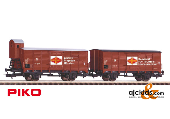 Piko 58366 - 2-car Set G02 Boxcars Fortschritt DR III